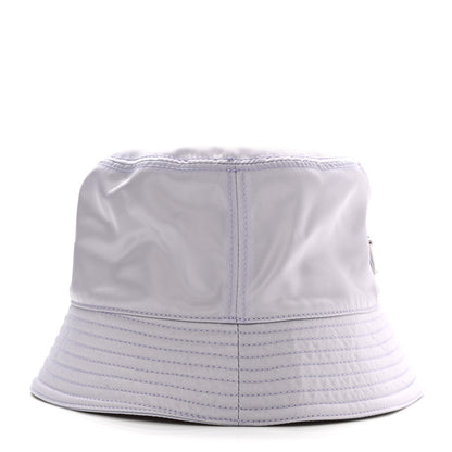 Prada Re-Nylon Metal Triangle Logo Womens Bucket Hat M Glicine 6 of 9