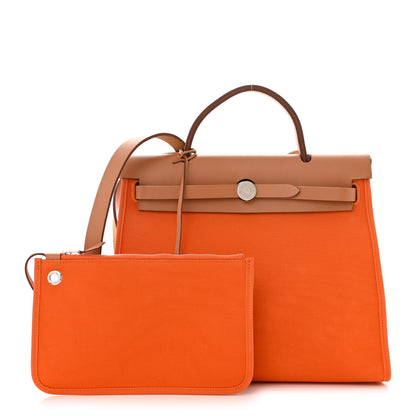Hermes Toile Vache Hunter Herbag Zip 31 PM Orange 3 of 11