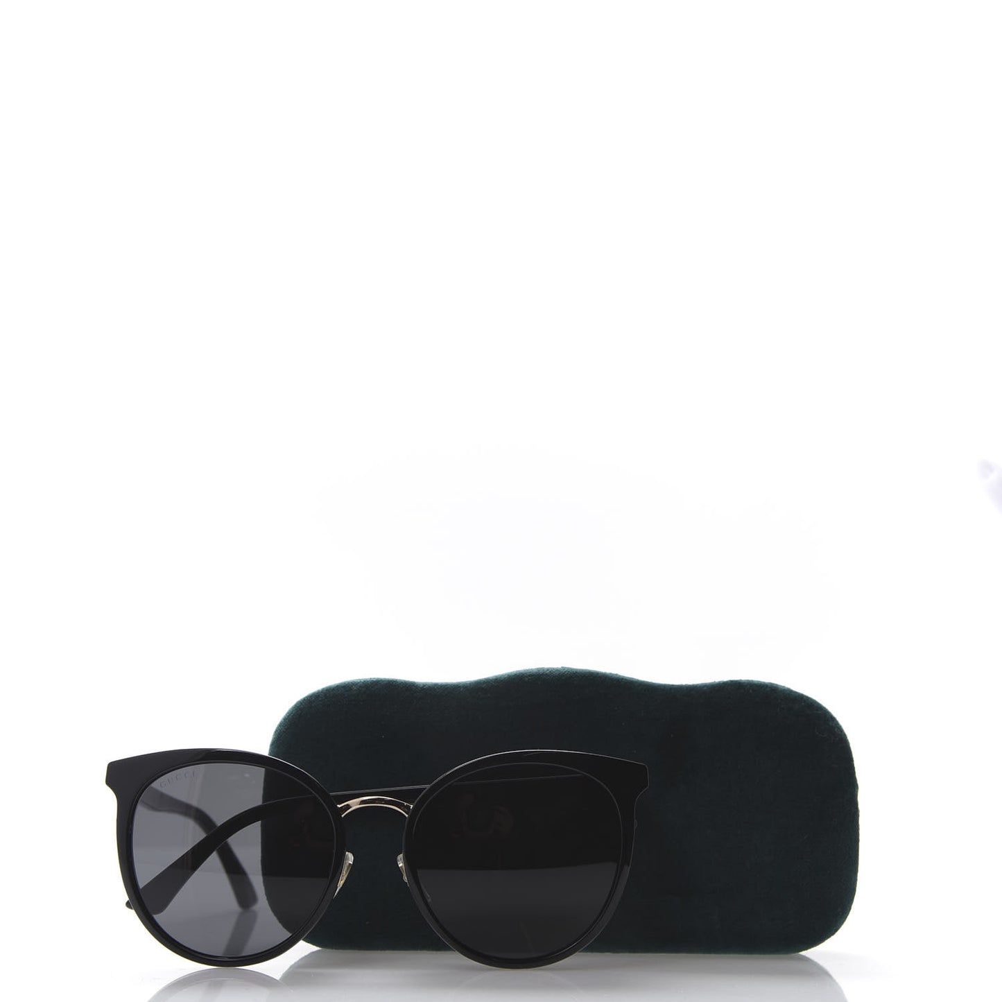 Acetate Round Eye Sunglasses GG0405SK Black