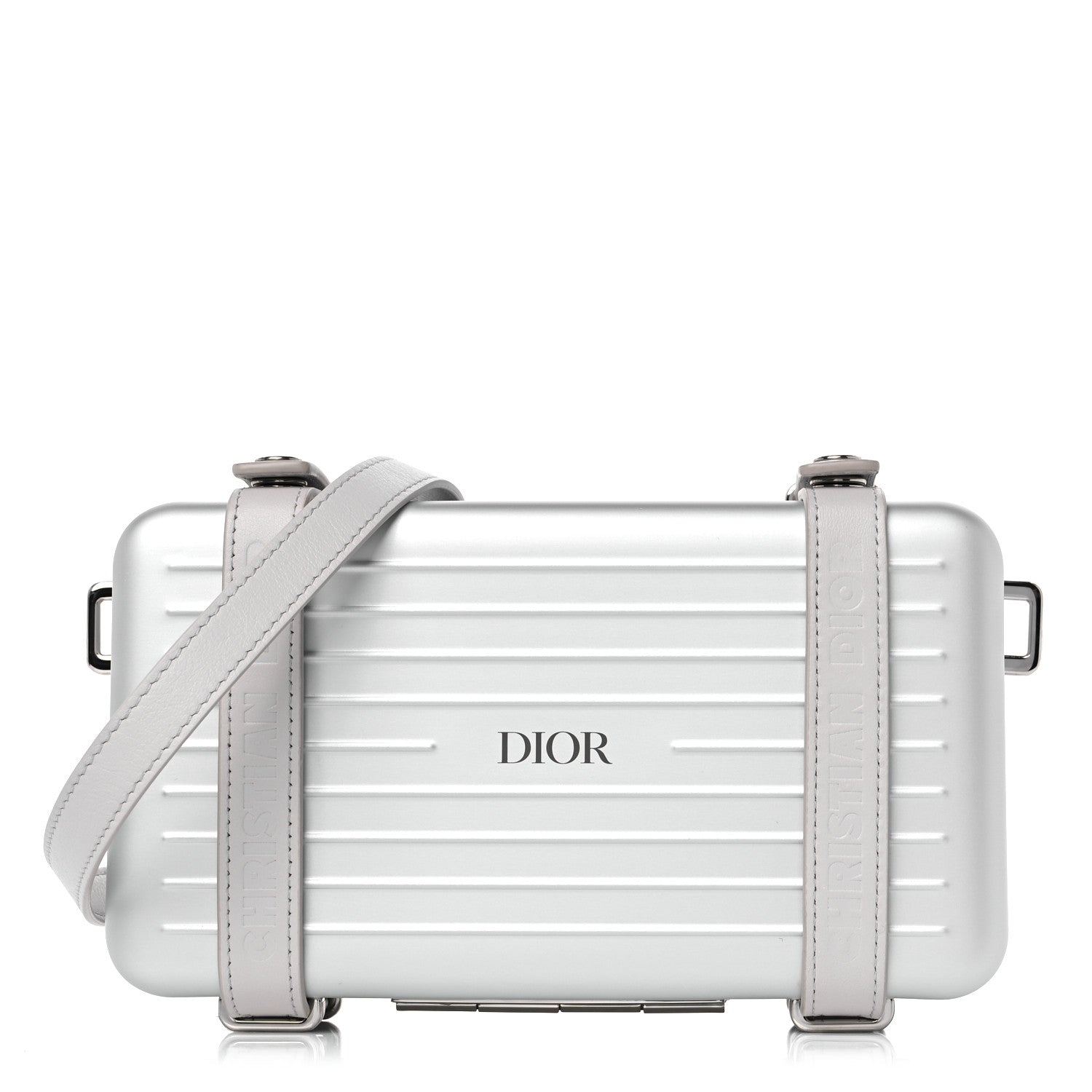 Christian Dior X RIMOWA Aluminum Personal Clutch On Strap Silver 1 of 10