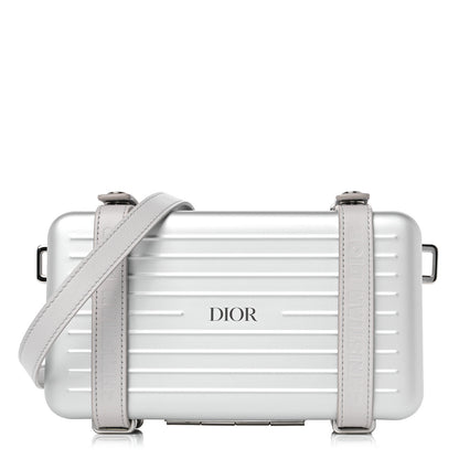Christian Dior X RIMOWA Aluminum Personal Clutch On Strap Silver 1 of 10