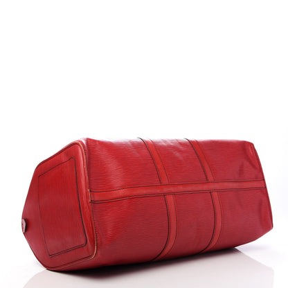 Louis Vuitton Epi Keepall 50 Castillan Red 3 of 15