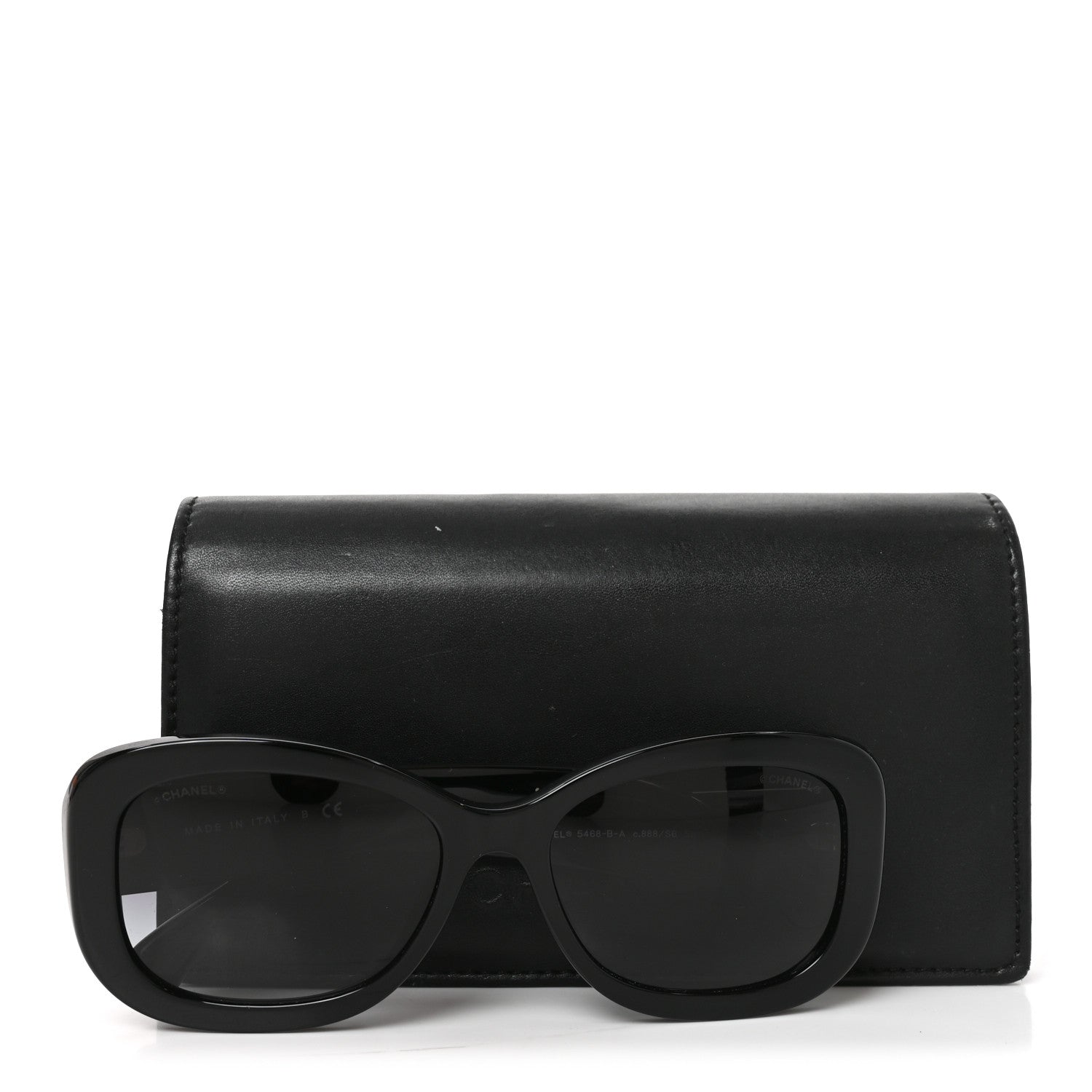 Chanel Acetate Polarized CC Sunglasses 5468-B-A Black 1928137