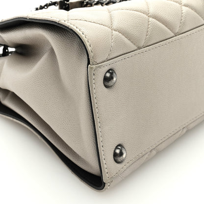 Chanel Caviar Quilted Small CC Bucket Bag Grey 8 of 9