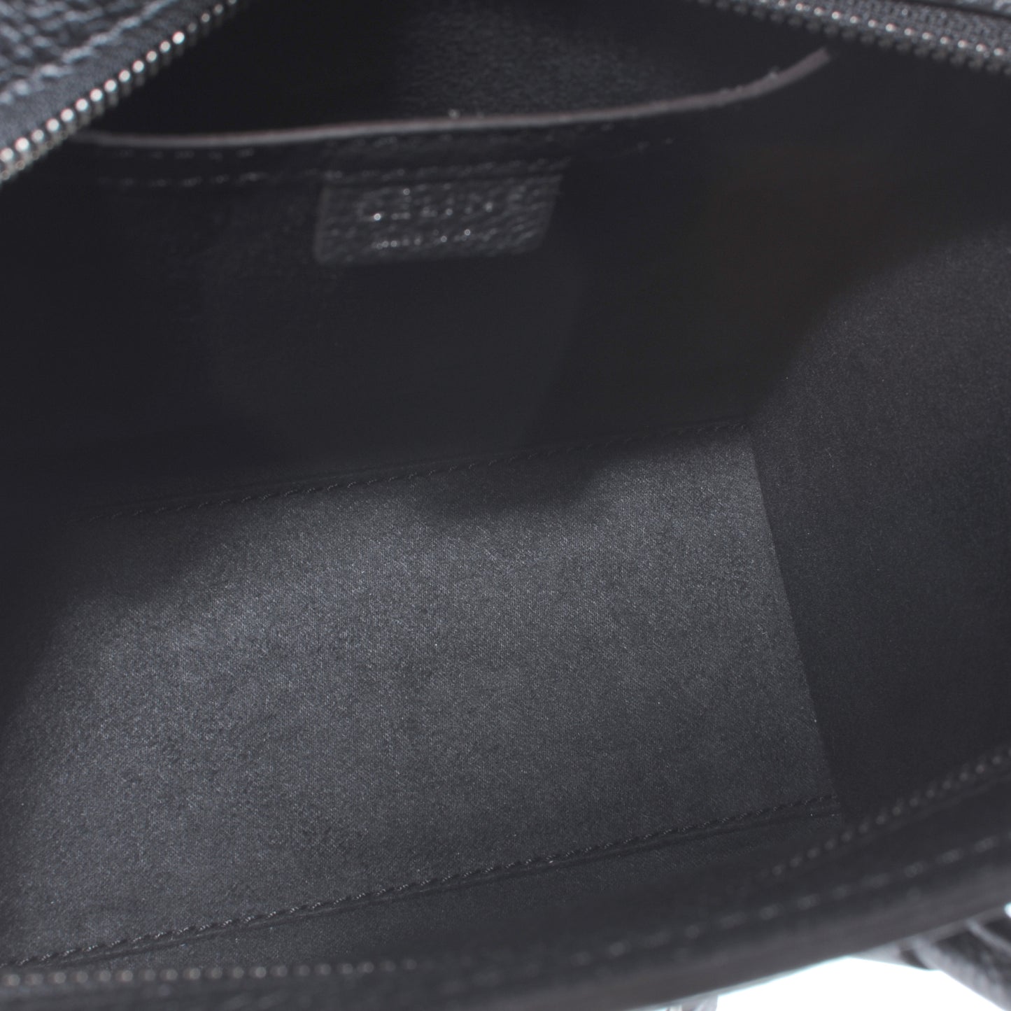 Drummed Leather Nano Luggage Black