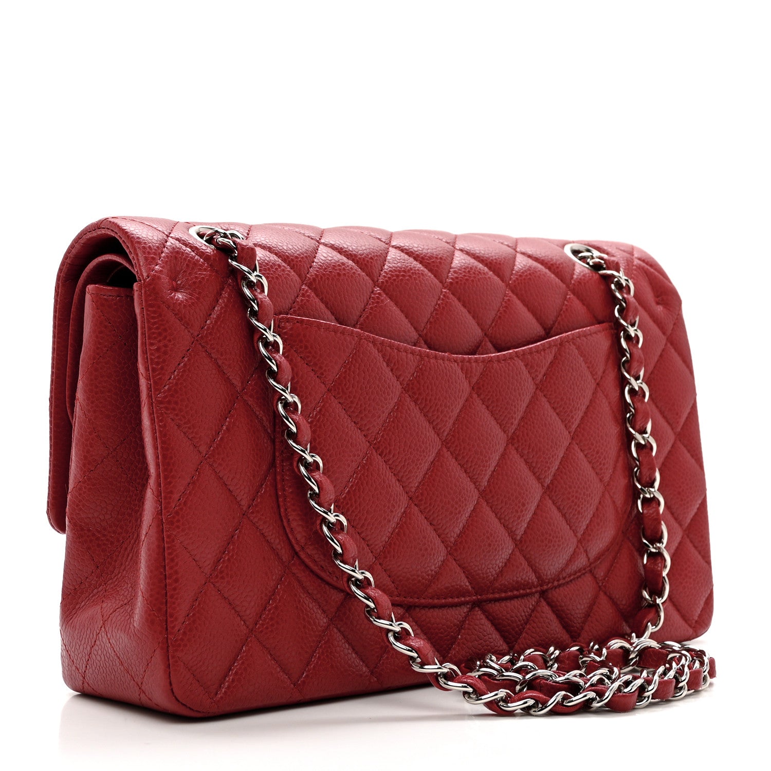 Chanel Caviar Quilted Medium Double Flap Red 2 of 8