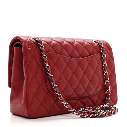 Chanel Caviar Quilted Medium Double Flap Red 2 of 8