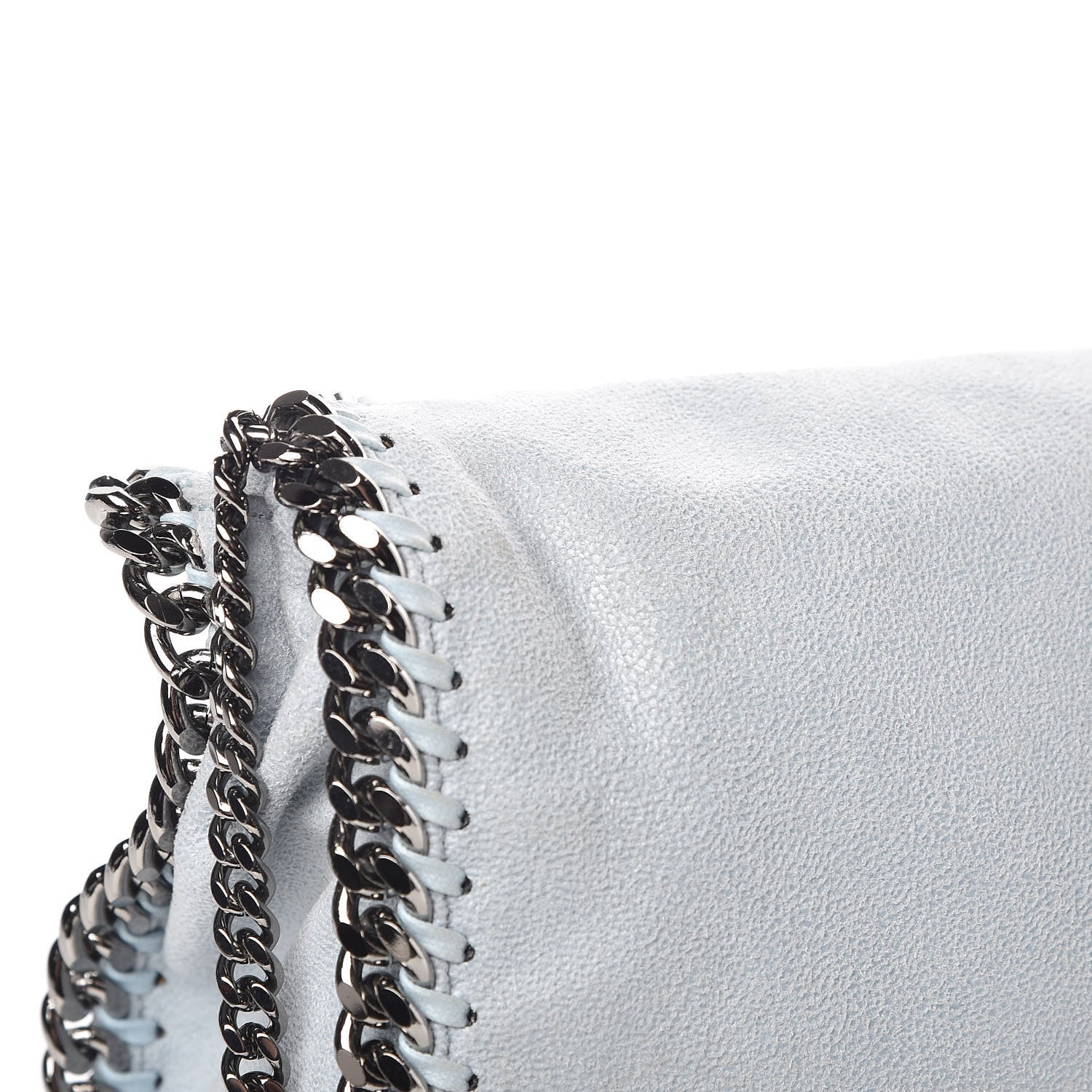 Stella McCartney Shaggy Deer Mini Falabella Fold Over Tote Light Blue 11 of 12