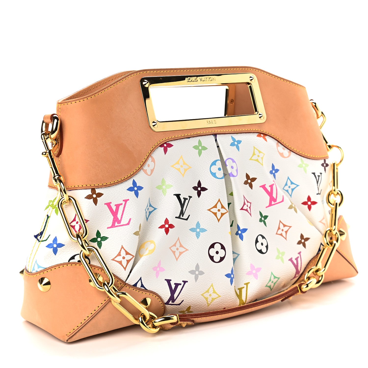 Louis Vuitton Monogram Multicolor Judy MM White 3 of 9