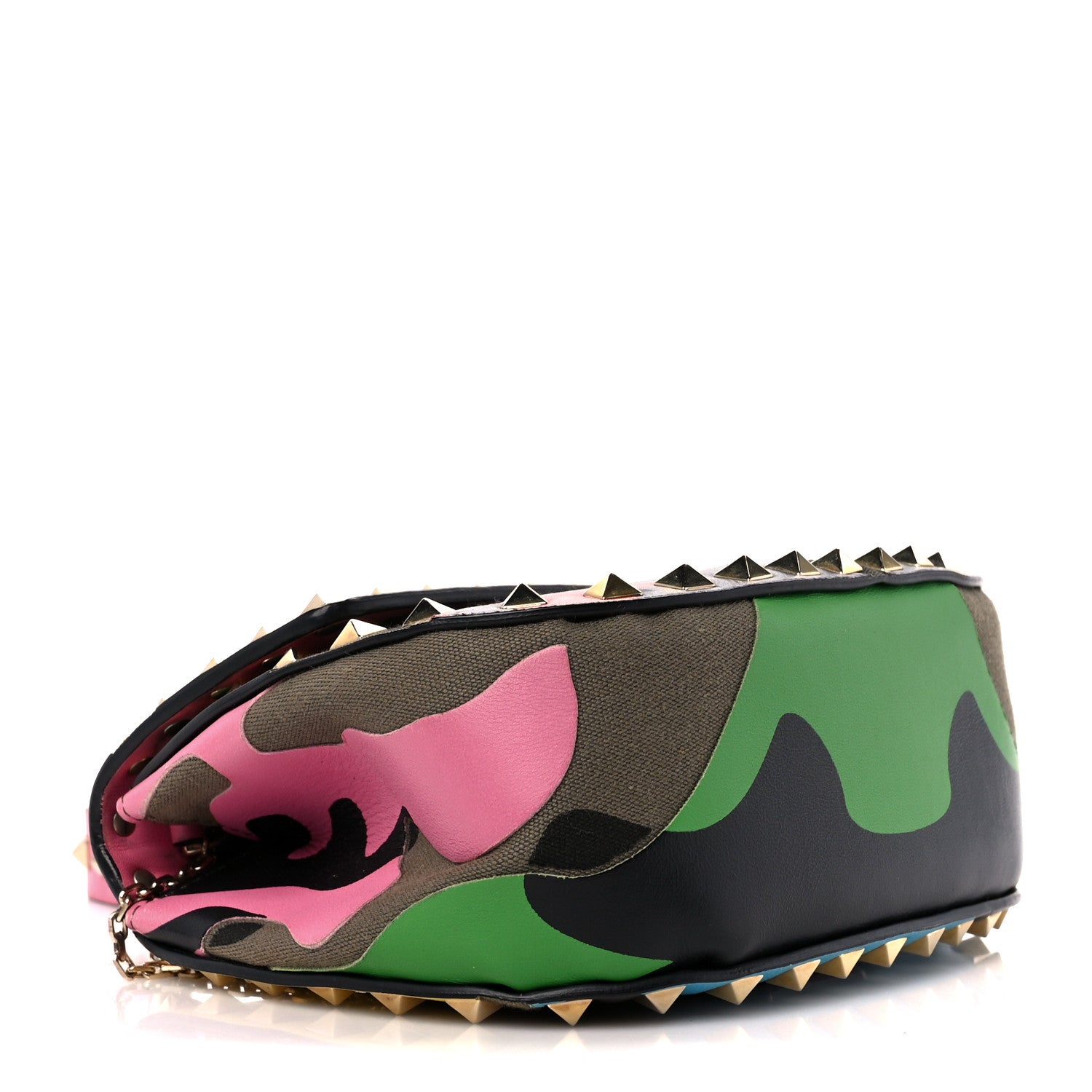 Valentino Garavani Nappa Canvas Camouflage Rockstud Flap Multicolor 4 of 11