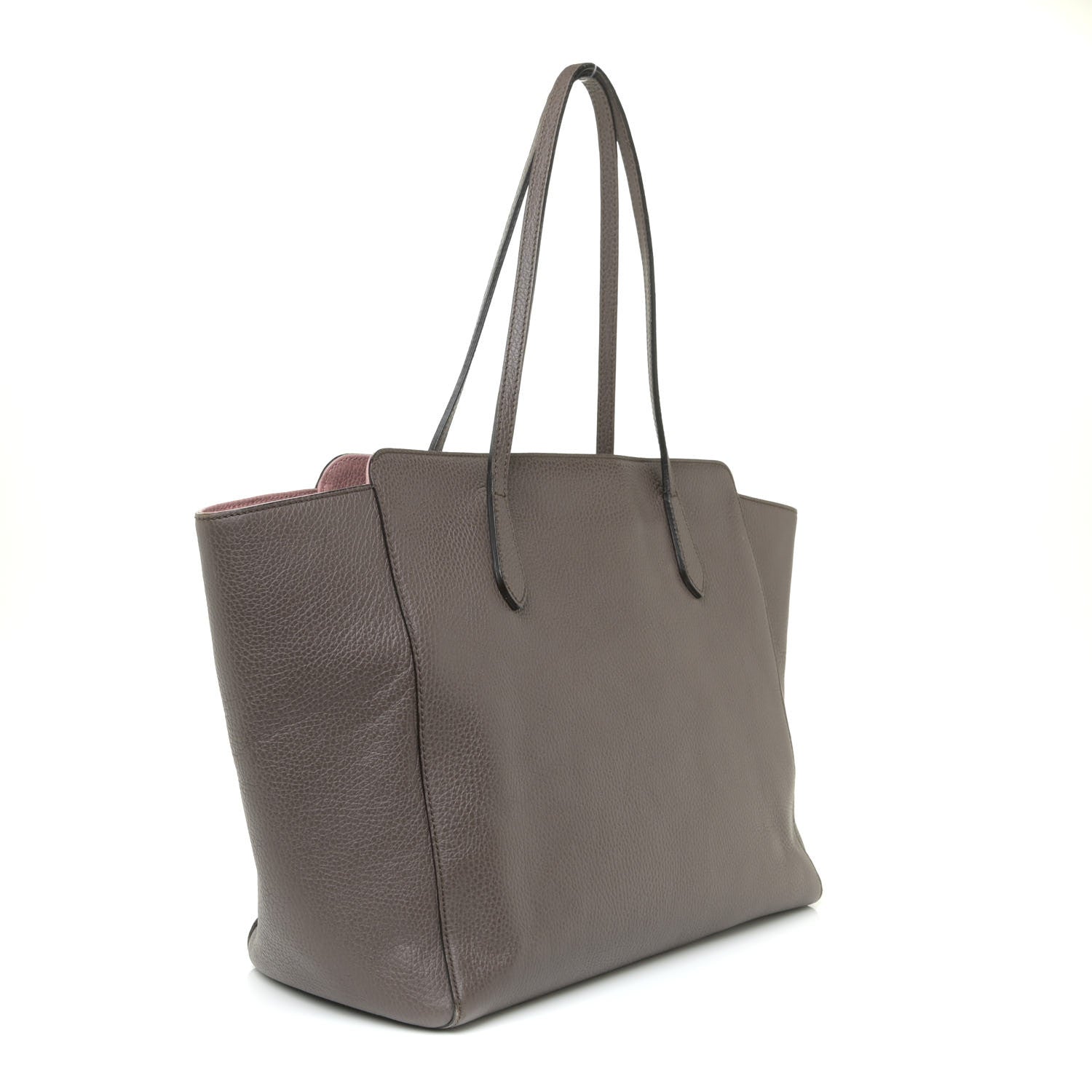 Gucci Dollar Calfskin Medium Swing Tote Grey Field Soft Pink 4 of 29