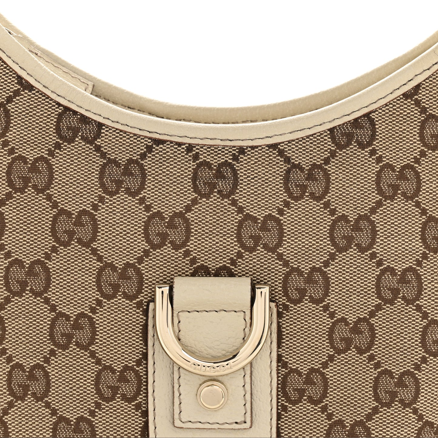Monogram Medium Abbey D Ring Hobo Off White