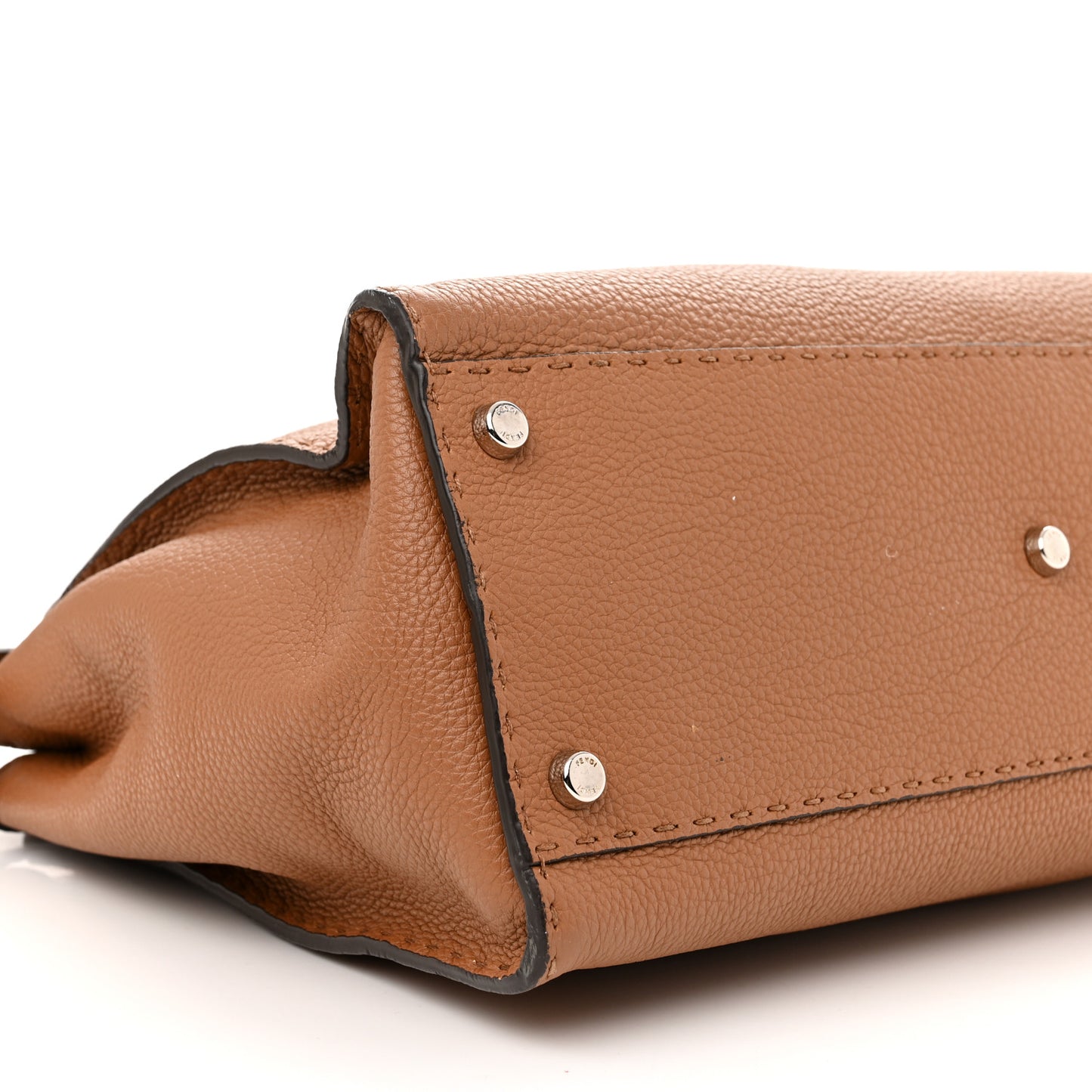 Cuoio Romano Selleria Bi-Color Large Peekaboo Iconic Satchel Mou Deserto