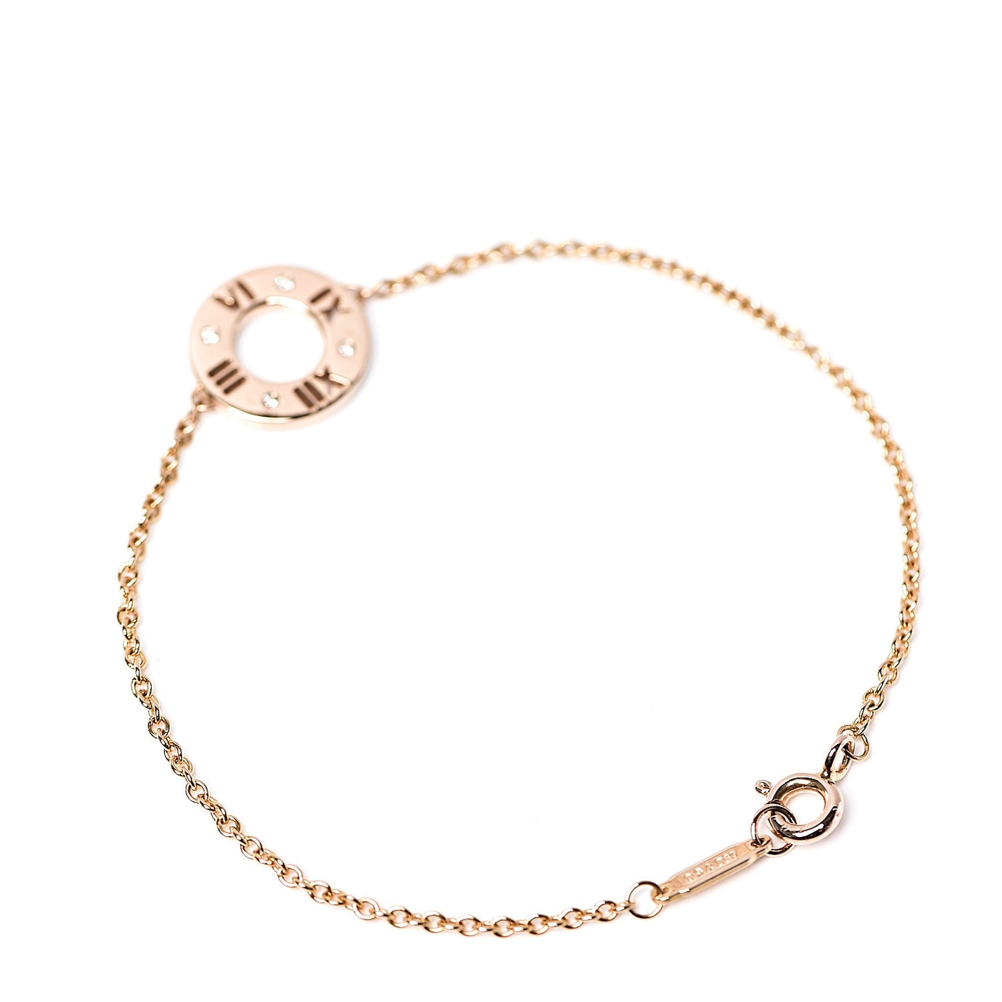 18K Rose Gold Diamond Atlas Pierced Bracelet