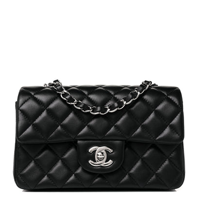 Chanel Lambskin Quilted Mini Rectangular Flap Black 1 of 10