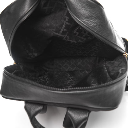 Versace Calfskin Baroque Print Backpack Black Gold Hibiscus 5 of 8