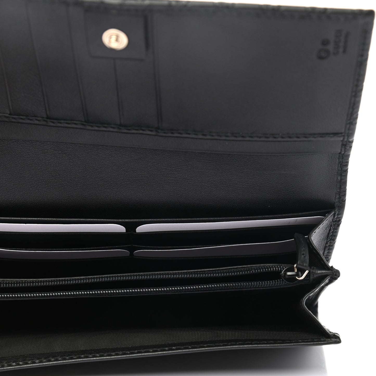 Soft Microguccissima Continental Wallet Black