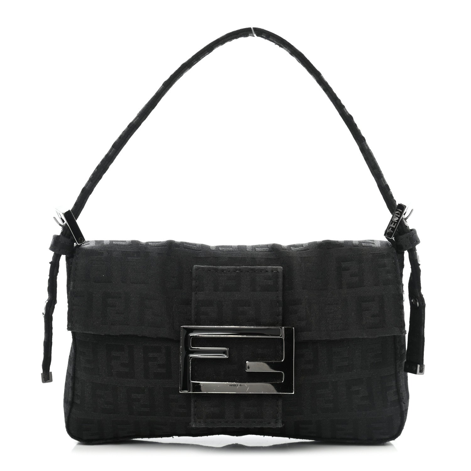 Fendi Zucchino Mini Baguette Black 1 of 14