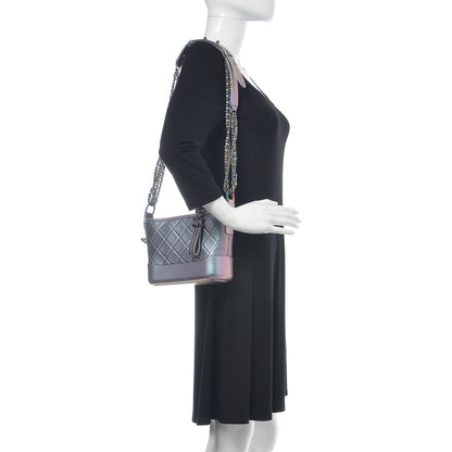 Chanel Iridescent Lambskin Calfskin Quilted Small Gabrielle Hobo Light Purple 2 of 9