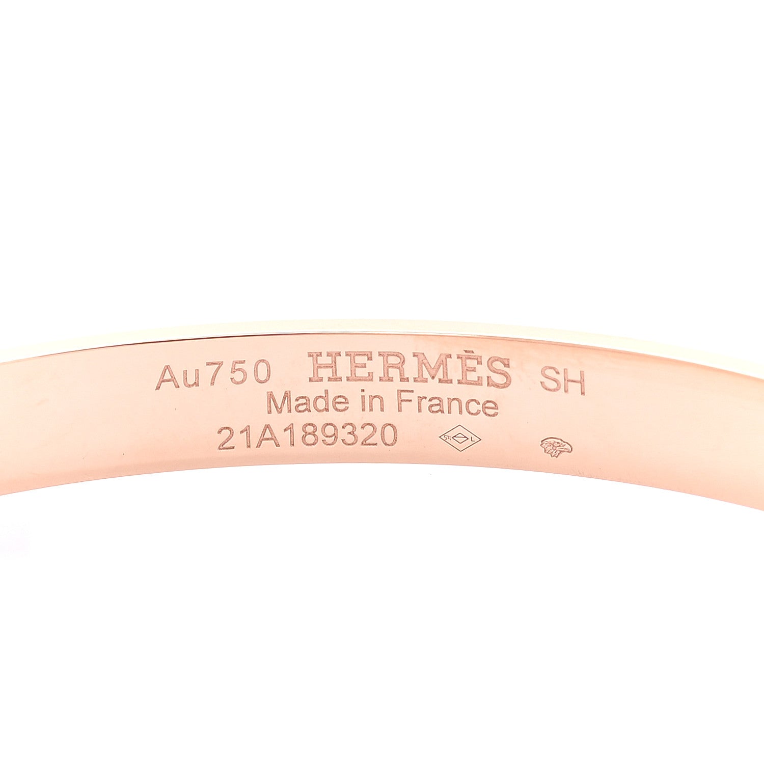 Hermes 18K Rose Gold PM Collier De Chien Bracelet SH 4 of 5