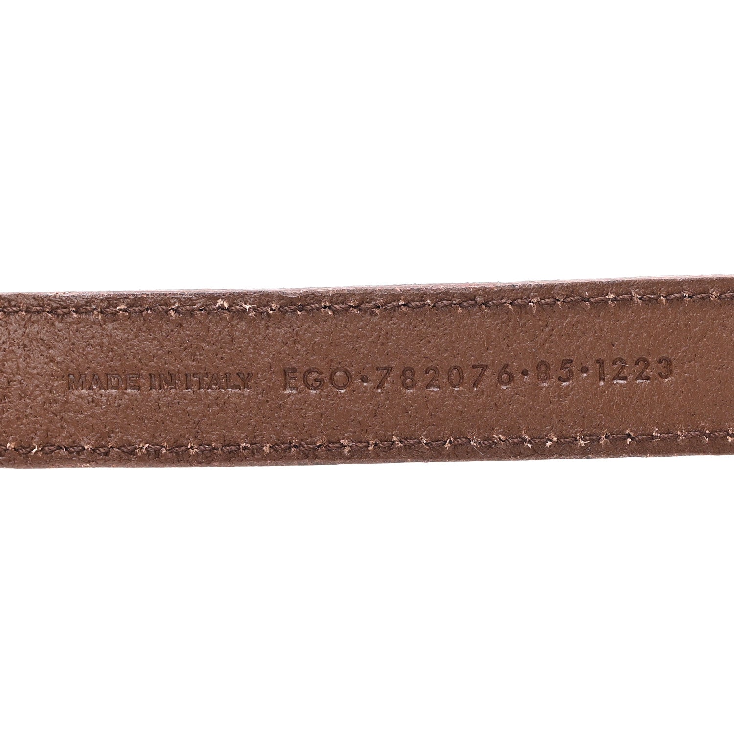 Saint Laurent Vegetable Tanned Cassandre Belt 85 34 Dark Brown Chocolate 4 of 6