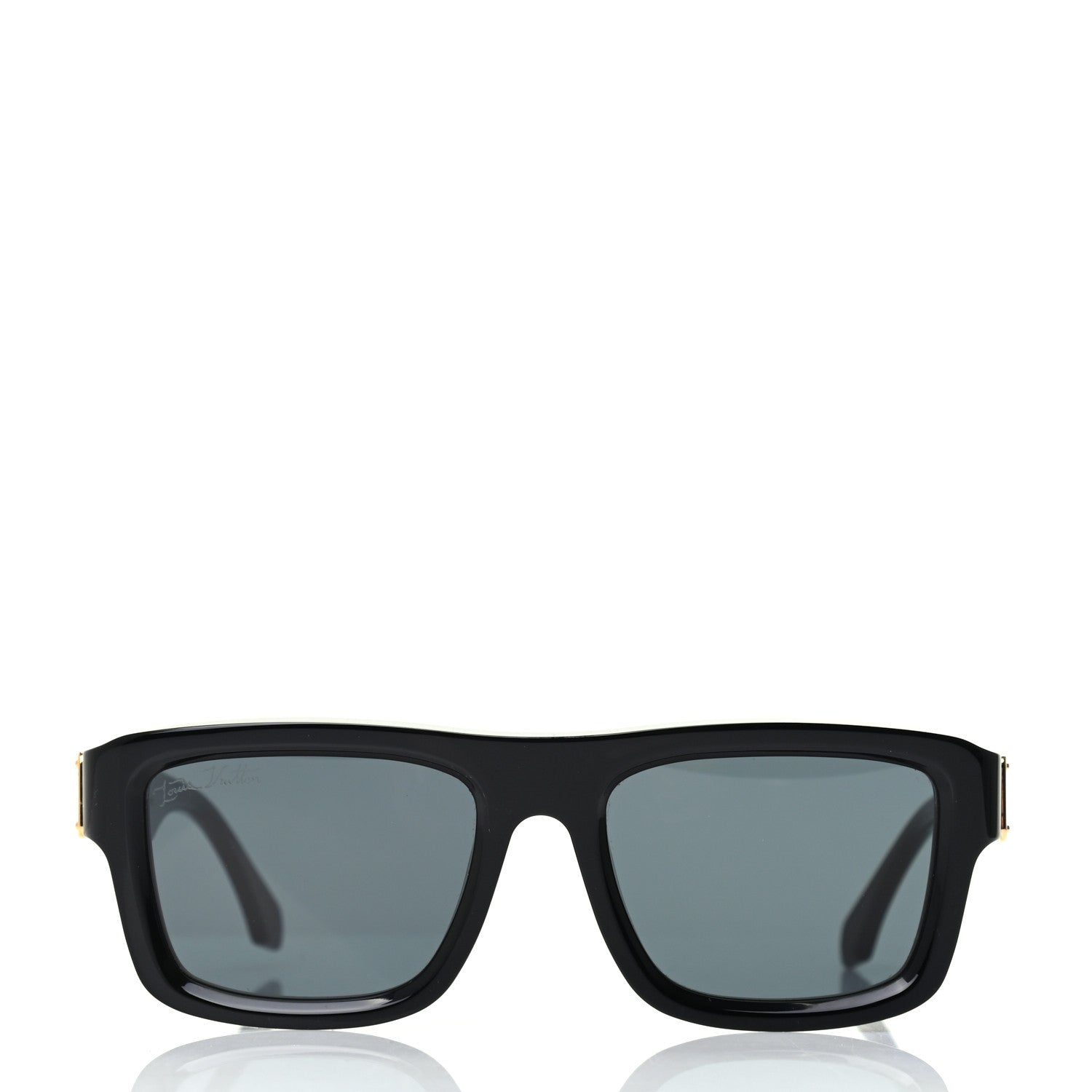 Louis Vuitton Acetate Square Sunglasses Z1192W Black 2 of 8