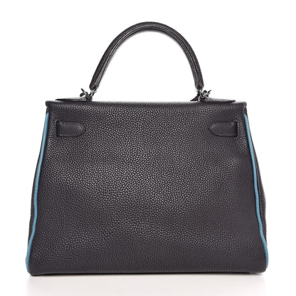 Hermes Togo Bi-Color Kelly Retourne 28 Indigo Blue Jean 5 of 64