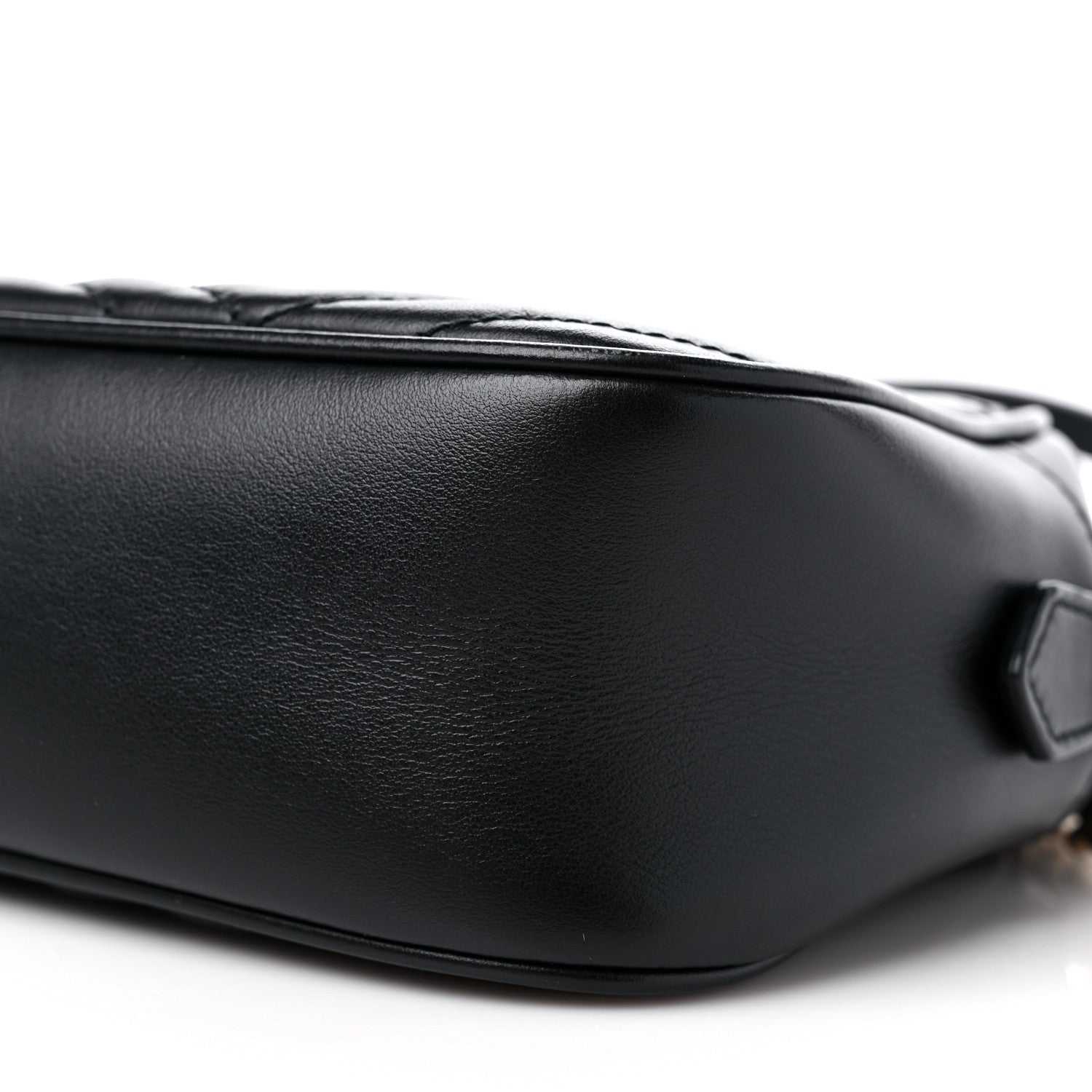 Gucci Calfskin Matelasse Small GG Marmont Chain Shoulder Bag Black 10 of 13