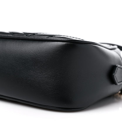 Gucci Calfskin Matelasse Small GG Marmont Chain Shoulder Bag Black 10 of 13
