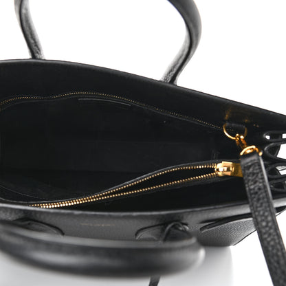Saint Laurent Grained Calfskin Small Sac De Jour Black 5 of 14