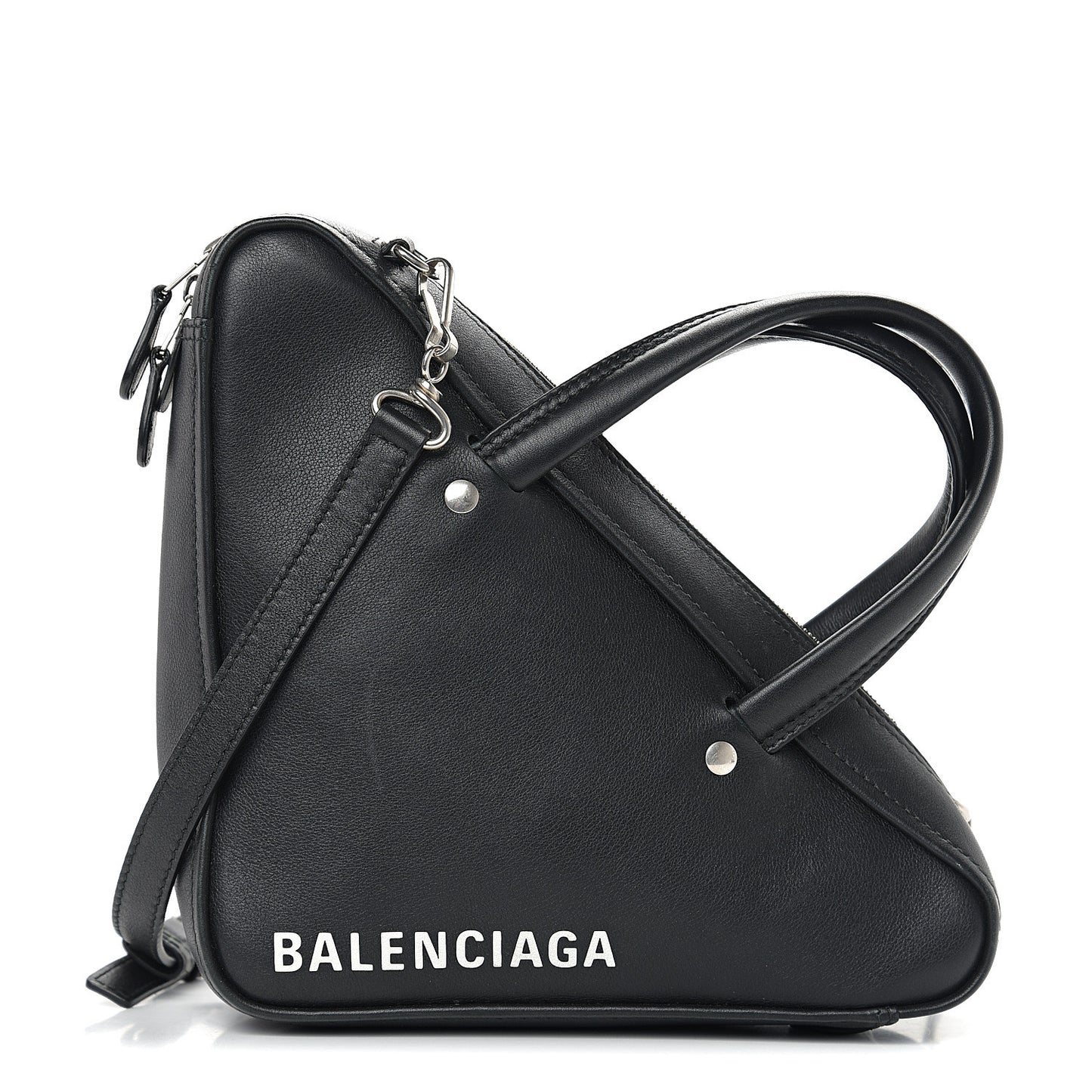 Calfskin XS Triangle Duffle Black