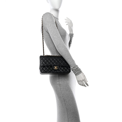 Chanel Caviar Quilted Medium Double Flap Black 2 of 12