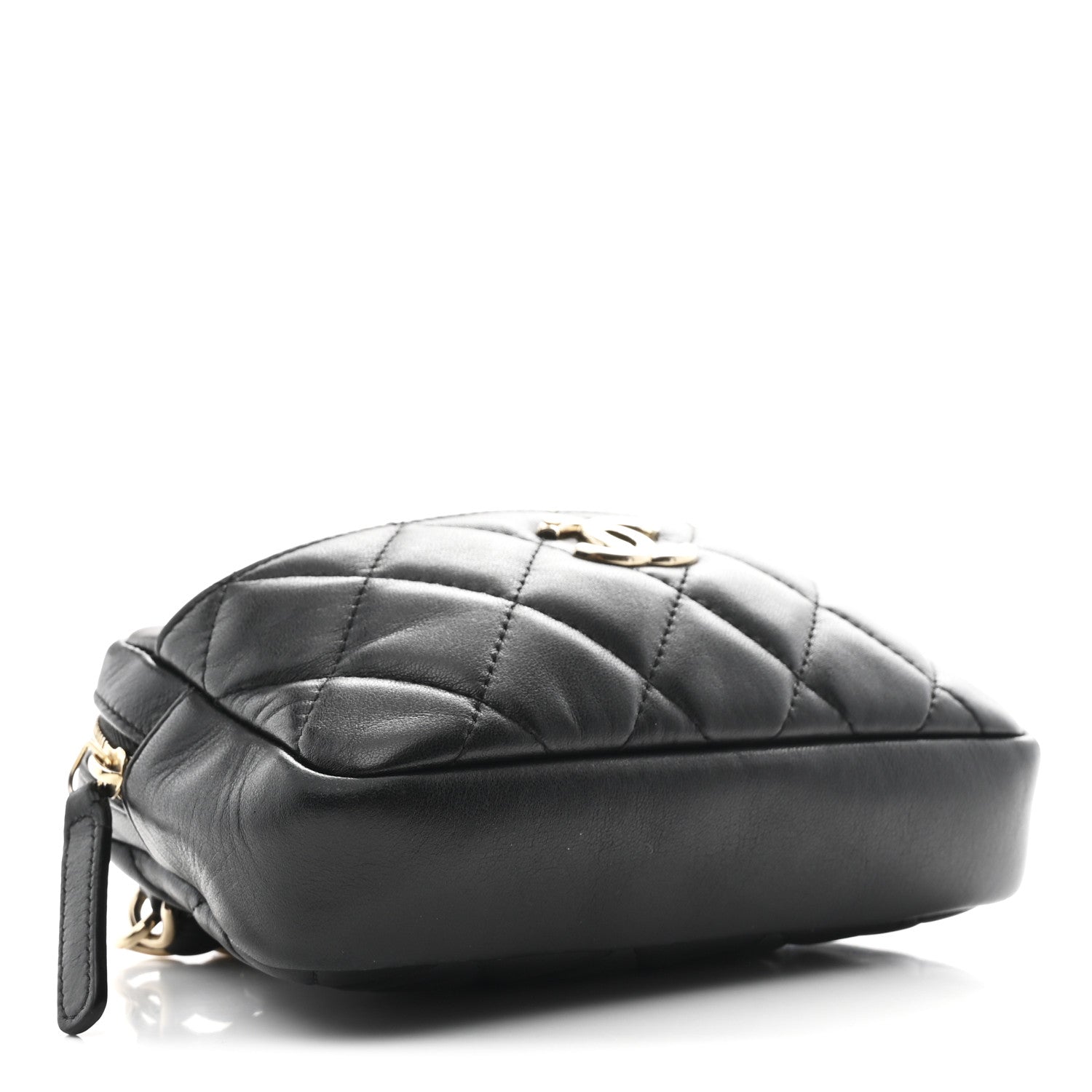 Chanel Lambskin Quilted Waist Bag With Pouch Black 5 of 12
