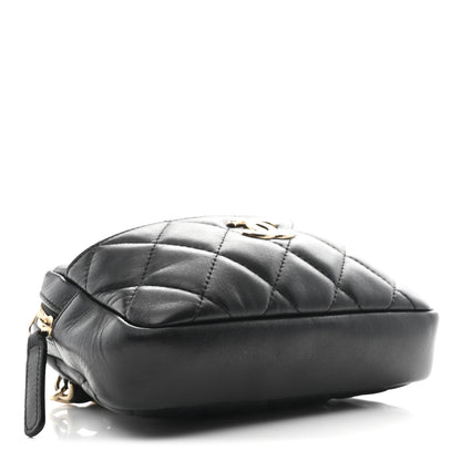 Chanel Lambskin Quilted Waist Bag With Pouch Black 5 of 12