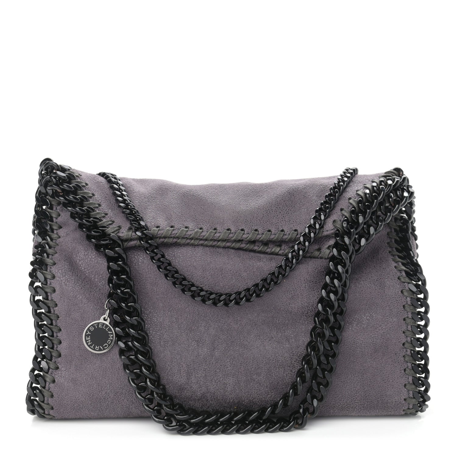 Stella McCartney Shaggy Deer Mini Falabella Fold Over Tote Light Grey 1 of 11