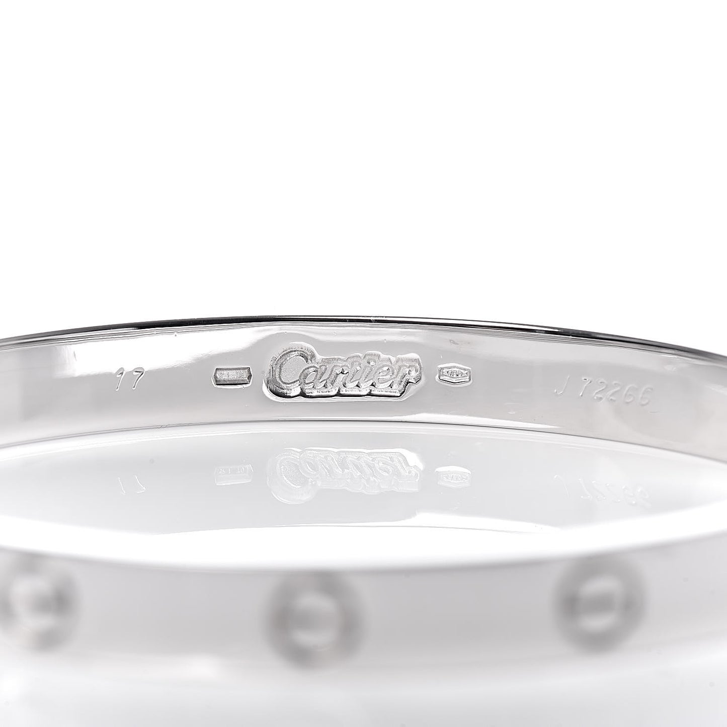 18K White Gold LOVE Bracelet 17