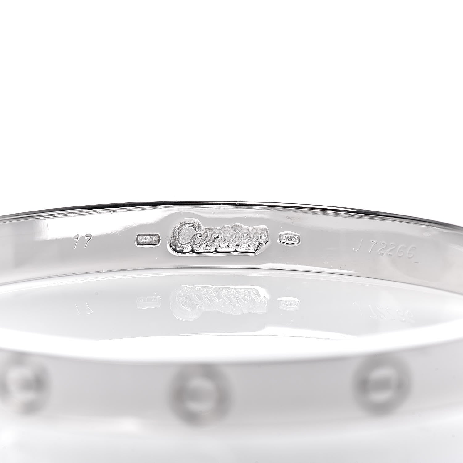 Cartier 18K White Gold LOVE Bracelet 17 4 of 6