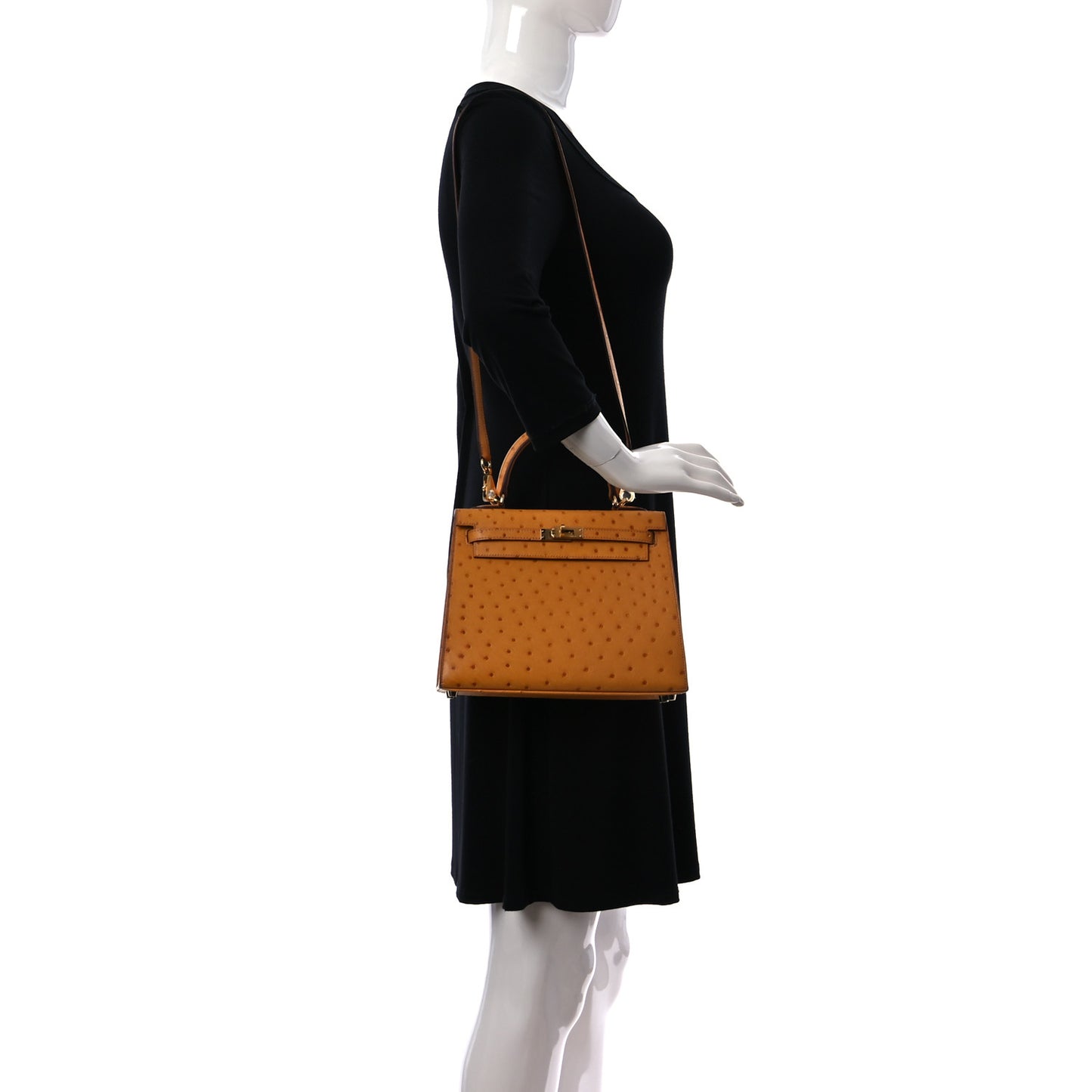 Ostrich Kelly Sellier 25 Saffron