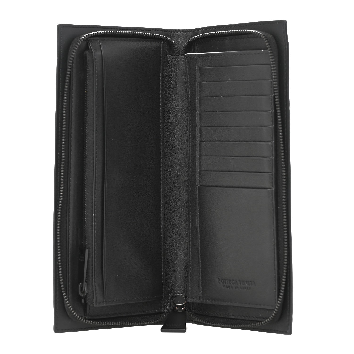 Bottega Veneta Nappa Intrecciato Zip Wallet Black 5 of 9