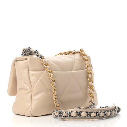 Chanel Lambskin Quilted Medium Chanel 19 Flap Beige 3 of 9