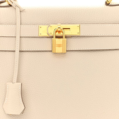 Hermes Togo Kelly Retourne 28 Craie 7 of 12