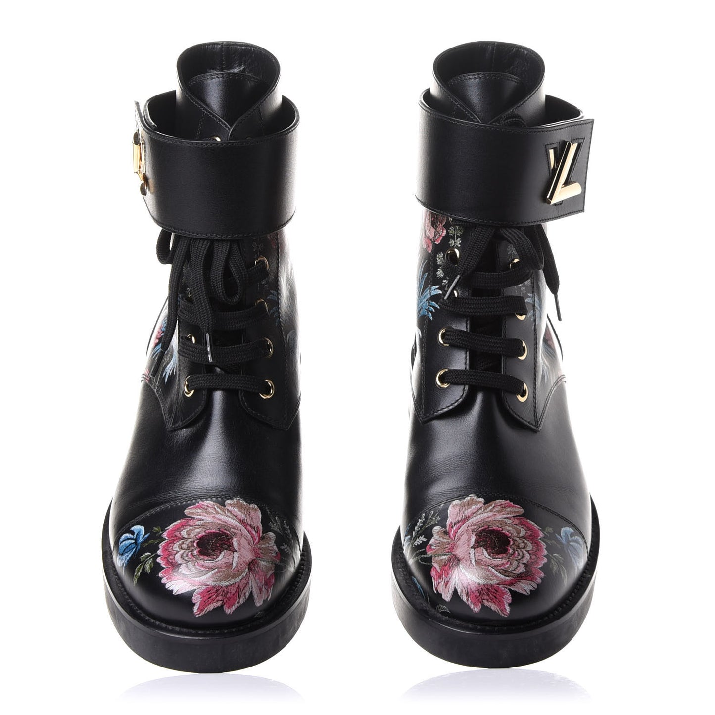 Calfskin Wonderland Ranger Flowers Boots 38.5 Black