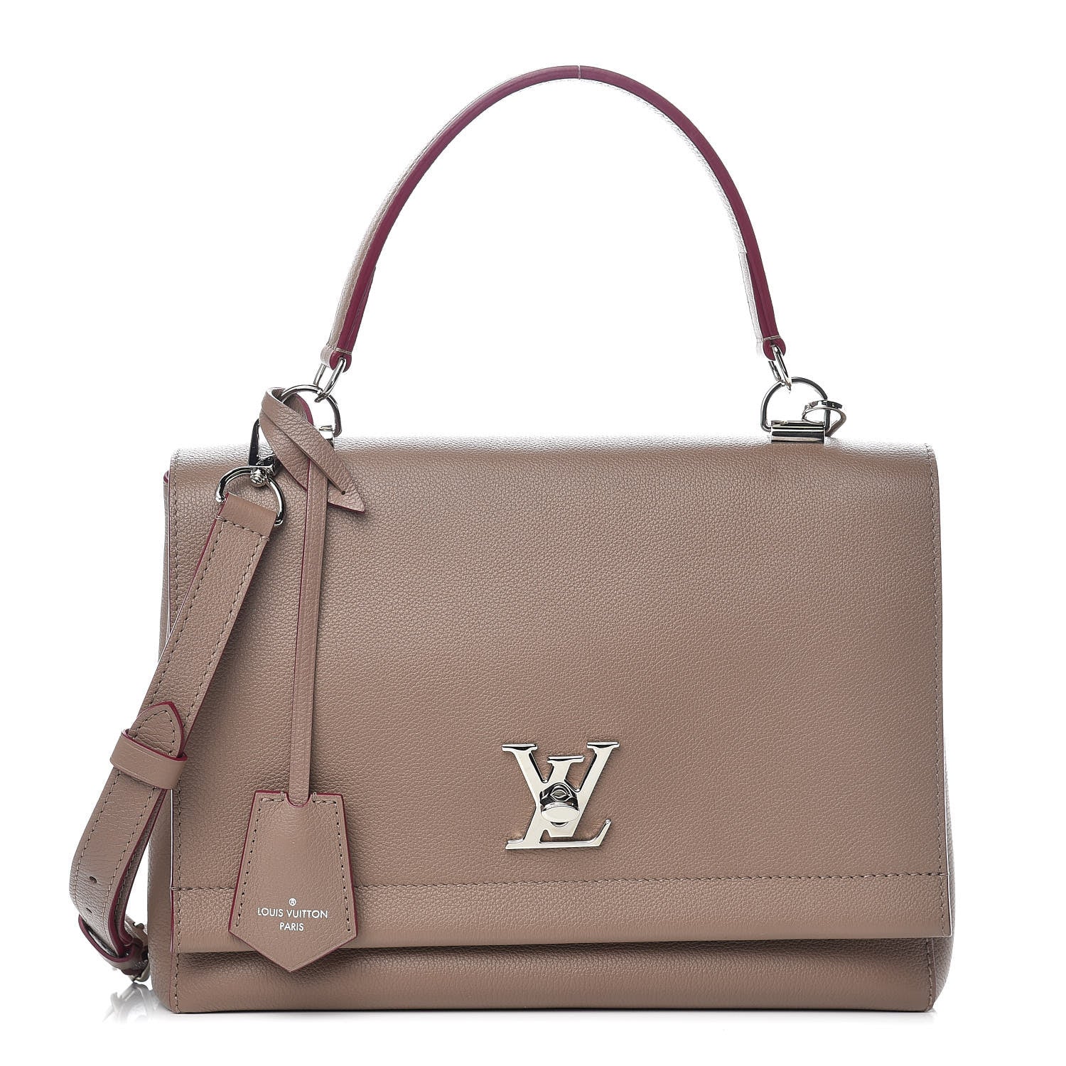 Louis Vuitton Soft Calfskin Lockme II Top Handle Taupe Glace 1 of 9
