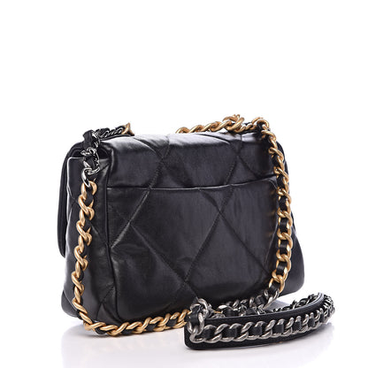 Chanel Goatskin Quilted Medium 19 Flap Black 3 of 12