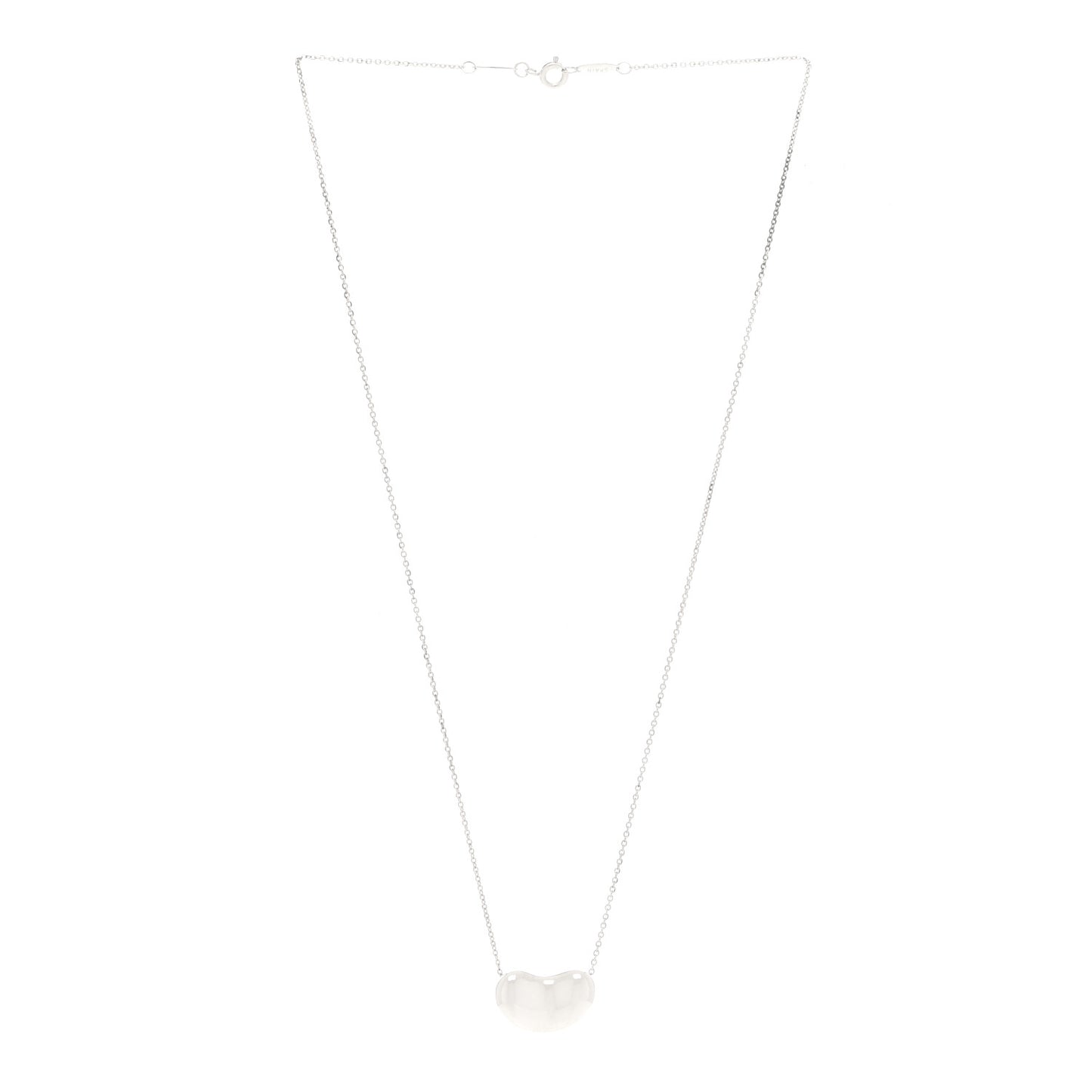 Sterling Silver 18mm Elsa Peretti Bean Pendant Necklace