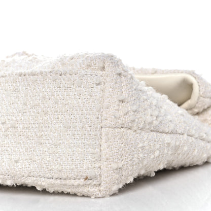 Saint Laurent Boucle Tweed Quilted Toy Loulou Puffer Monogram Chain Satchel Crema Soft 9 of 10