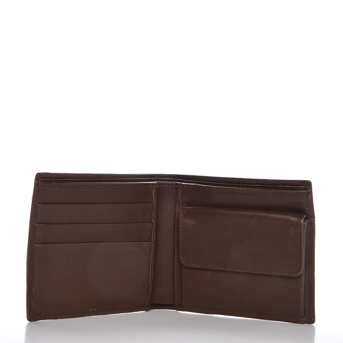 GG Monogram Bi-Fold Wallet Dark Brown
