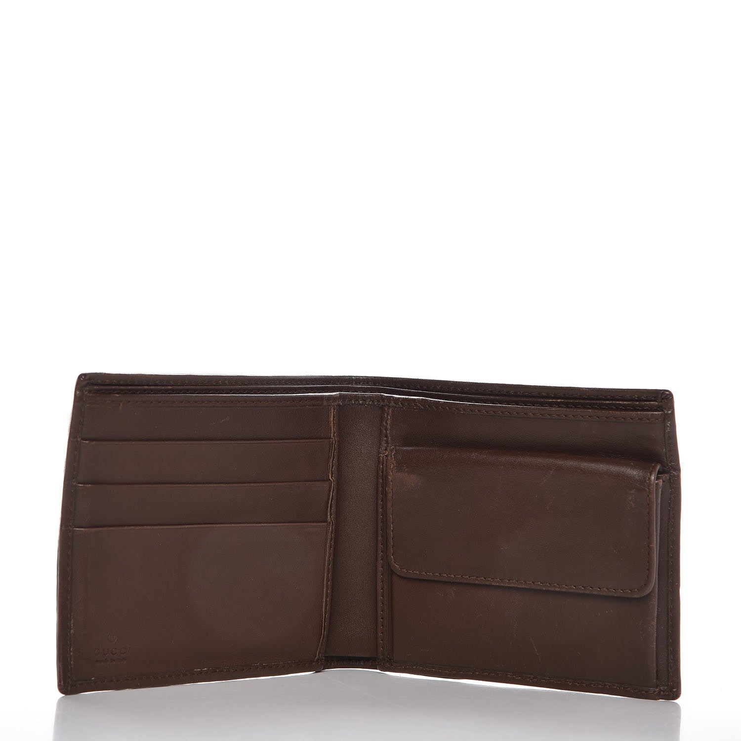 Gucci GG Monogram Bi-Fold Wallet Dark Brown 7 of 15