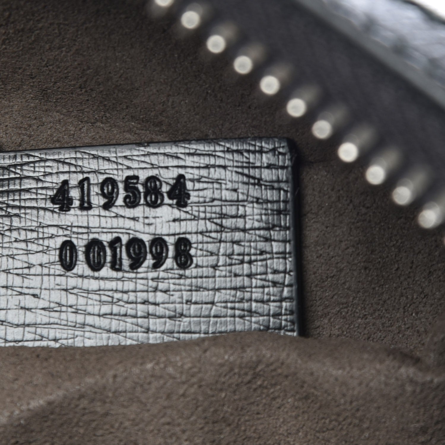 Gucci Calfskin Kingsnake Dome Backpack Black 8 of 10