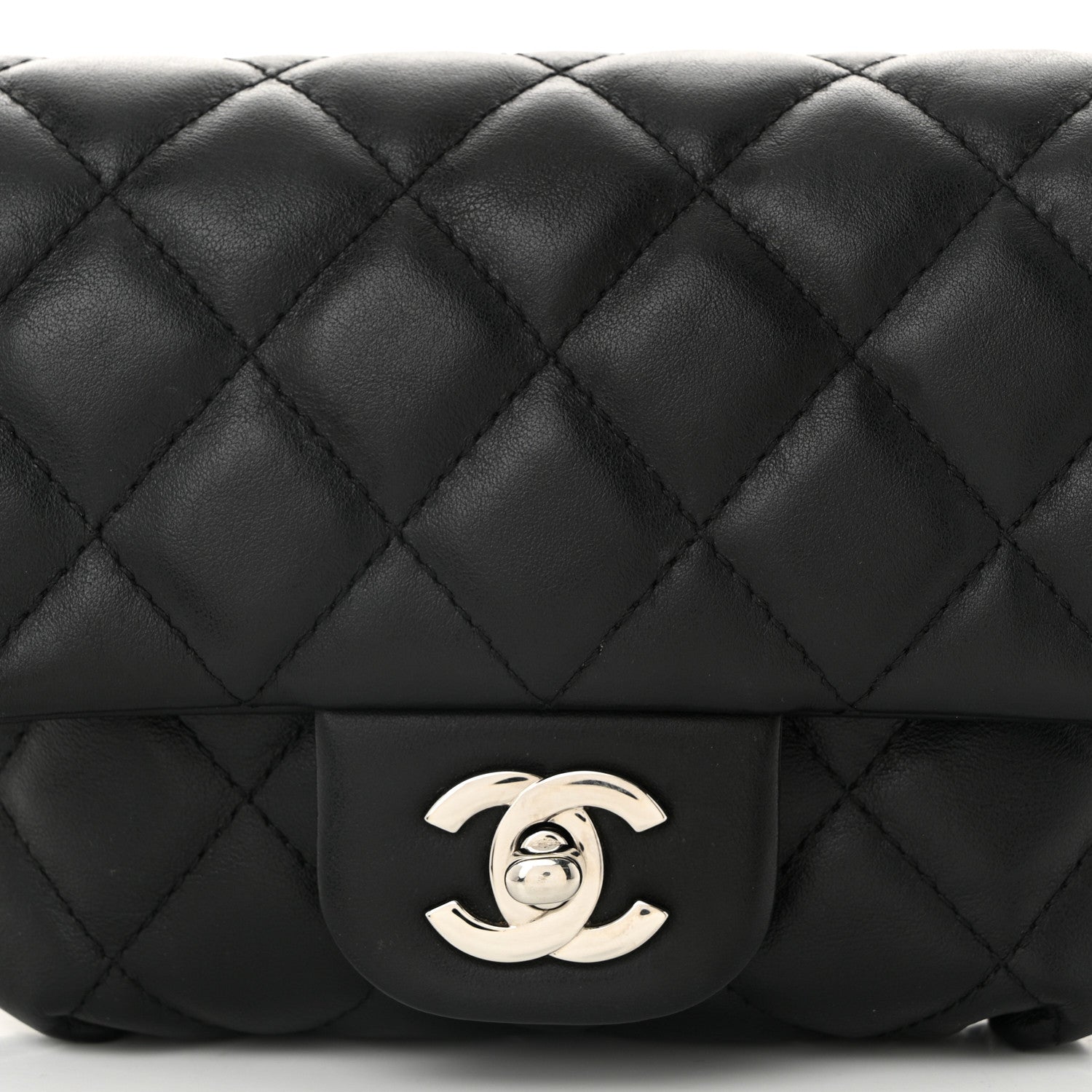 Chanel Calfskin Quilted CC Uniform Flap Belt Bag Black 9 of 11